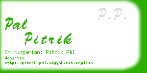 pal pitrik business card
